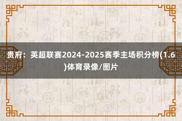 贵府:英超联赛2024-2025赛季主场积分榜(1.6)体育录像/图片