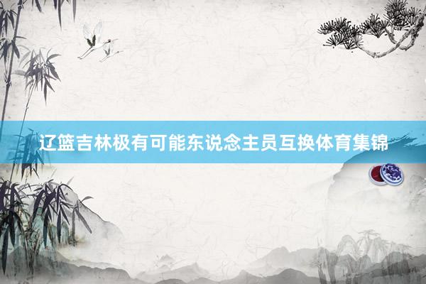 辽篮吉林极有可能东说念主员互换体育集锦