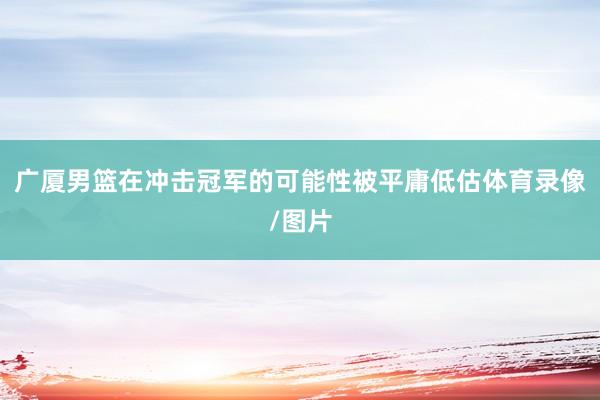 广厦男篮在冲击冠军的可能性被平庸低估体育录像/图片