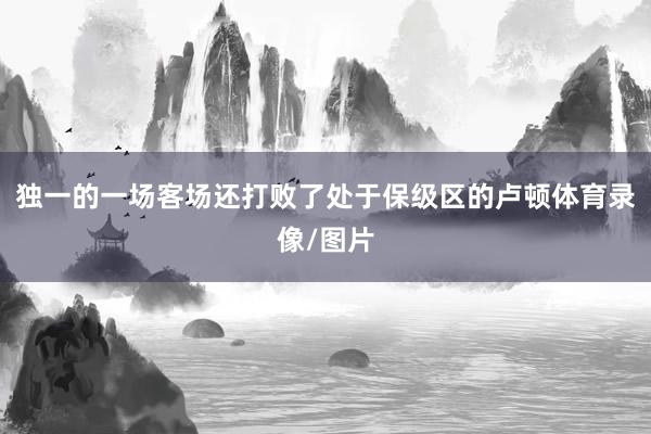 独一的一场客场还打败了处于保级区的卢顿体育录像/图片