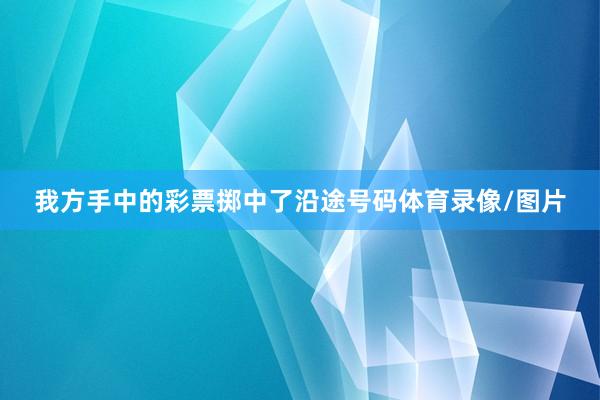 我方手中的彩票掷中了沿途号码体育录像/图片