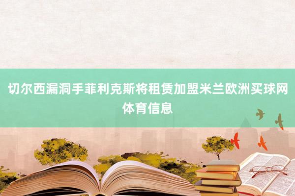 切尔西漏洞手菲利克斯将租赁加盟米兰欧洲买球网体育信息