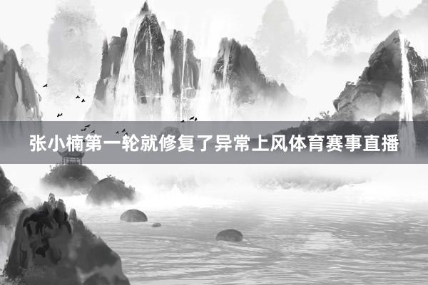 张小楠第一轮就修复了异常上风体育赛事直播