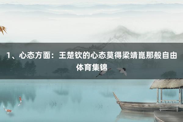 1、心态方面：王楚钦的心态莫得梁靖崑那般自由体育集锦