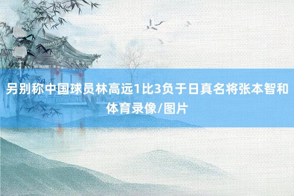 另别称中国球员林高远1比3负于日真名将张本智和体育录像/图片