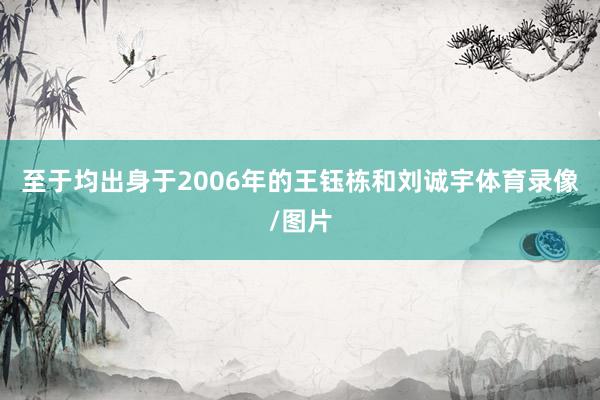 至于均出身于2006年的王钰栋和刘诚宇体育录像/图片