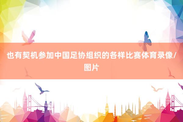 也有契机参加中国足协组织的各样比赛体育录像/图片