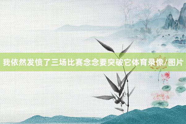 我依然发愤了三场比赛念念要突破它体育录像/图片