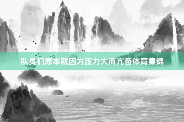 队员们原本就因为压力大而亢奋体育集锦