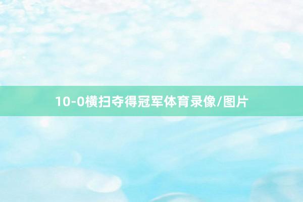 10-0横扫夺得冠军体育录像/图片