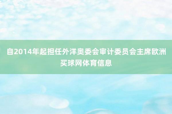 自2014年起担任外洋奥委会审计委员会主席欧洲买球网体育信息