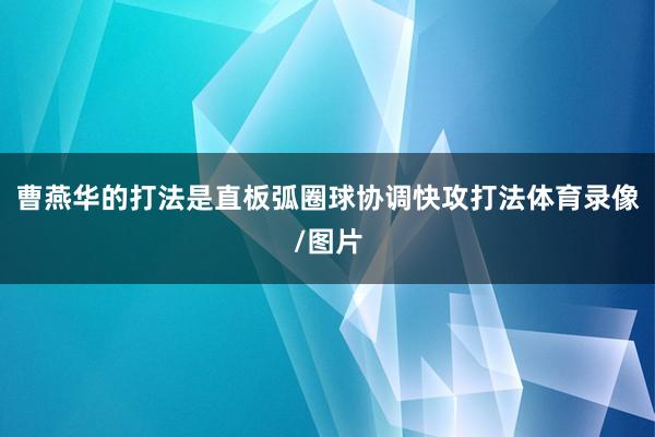 曹燕华的打法是直板弧圈球协调快攻打法体育录像/图片