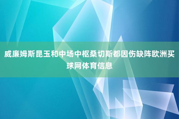 威廉姆斯昆玉和中场中枢桑切斯都因伤缺阵欧洲买球网体育信息