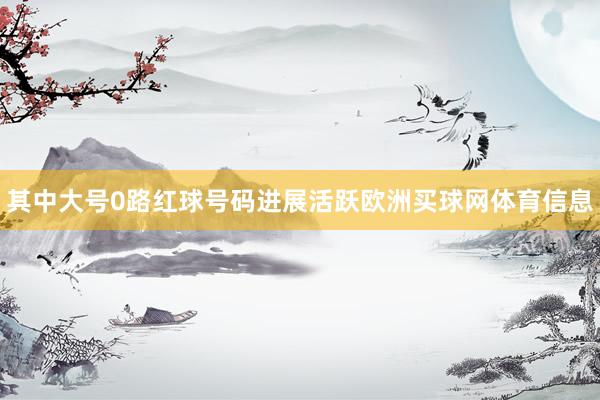 其中大号0路红球号码进展活跃欧洲买球网体育信息
