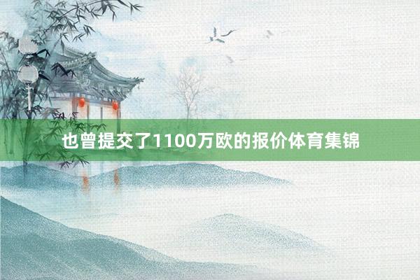也曾提交了1100万欧的报价体育集锦