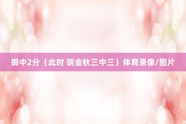 掷中2分（此时 胡金秋三中三）体育录像/图片