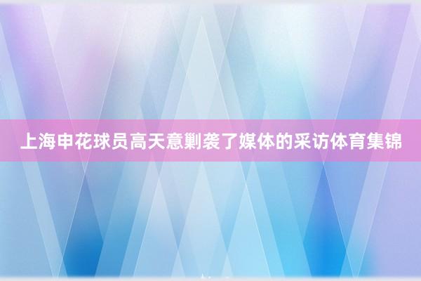 上海申花球员高天意剿袭了媒体的采访体育集锦