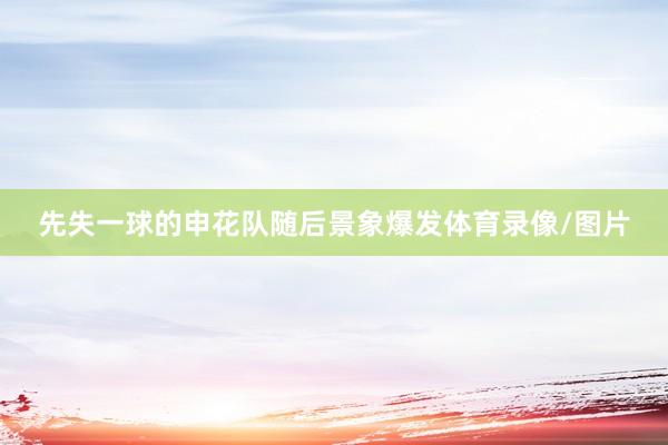 先失一球的申花队随后景象爆发体育录像/图片