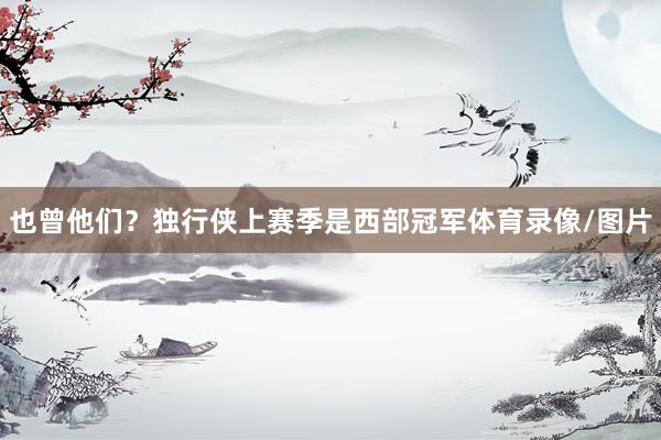 也曾他们？独行侠上赛季是西部冠军体育录像/图片