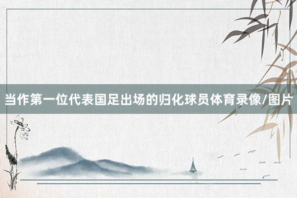 当作第一位代表国足出场的归化球员体育录像/图片