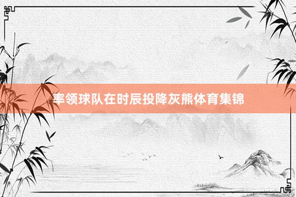 率领球队在时辰投降灰熊体育集锦