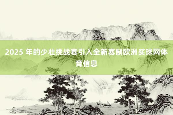2025 年的少壮挑战赛引入全新赛制欧洲买球网体育信息